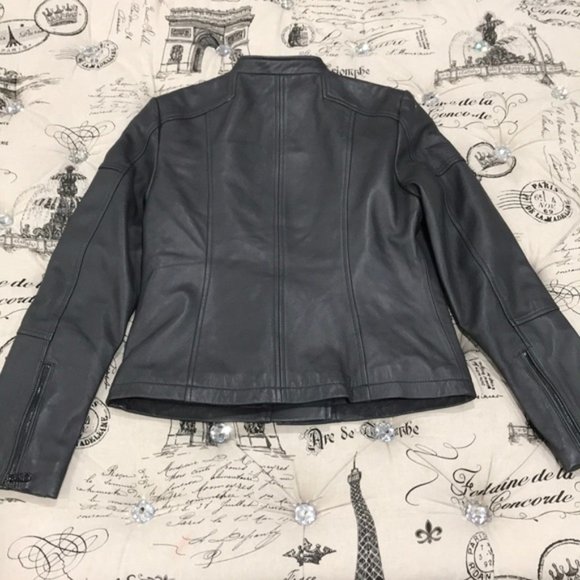 Sam Edelman Lambskin Leather Moto Jacket - Picture 8 of 11